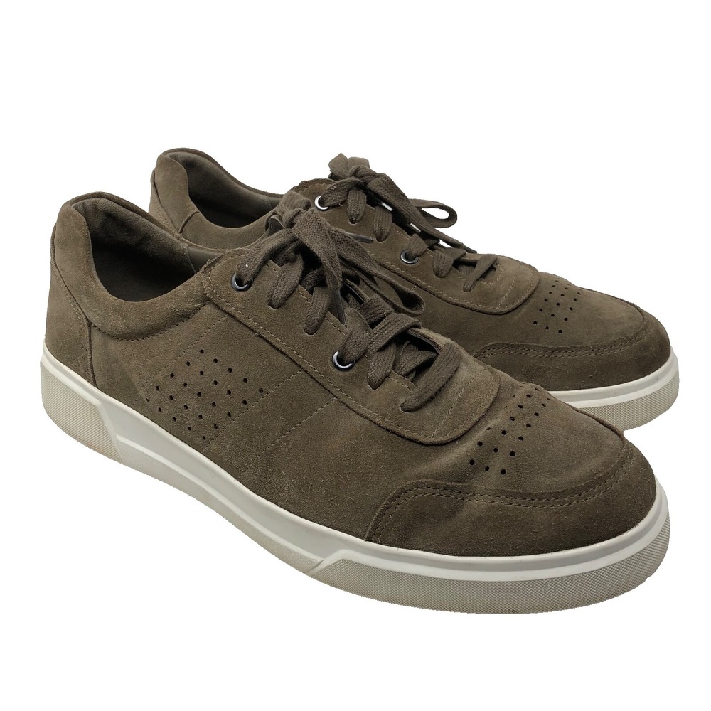Vince‎ Barnett Suede Sneakers Mens 11.5 Flint Brown Low Top Lace Up Streetwear